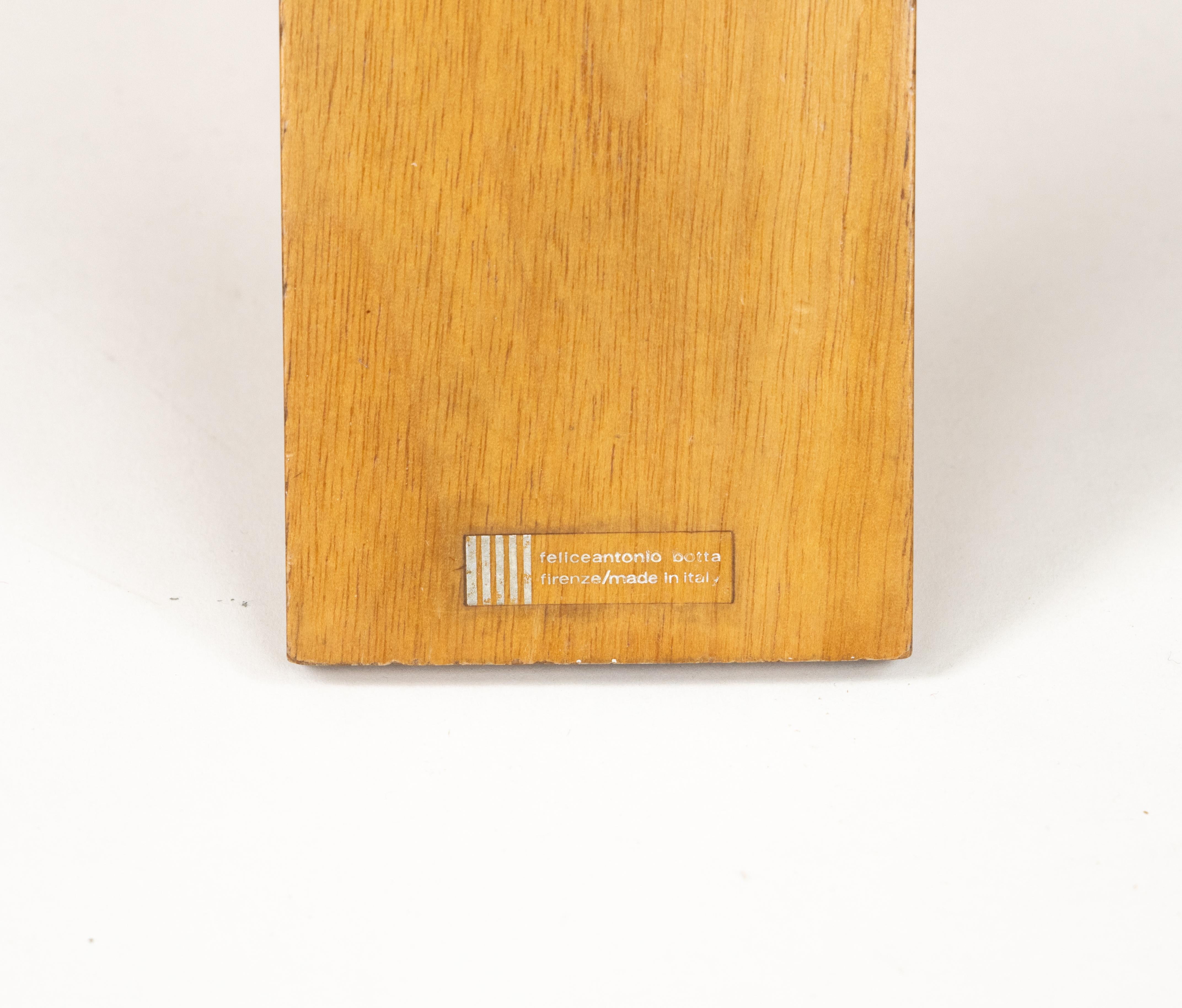 Marco de madera, cromo y cristal de Felice Antonio Botta, Italia Años 70 en venta 5