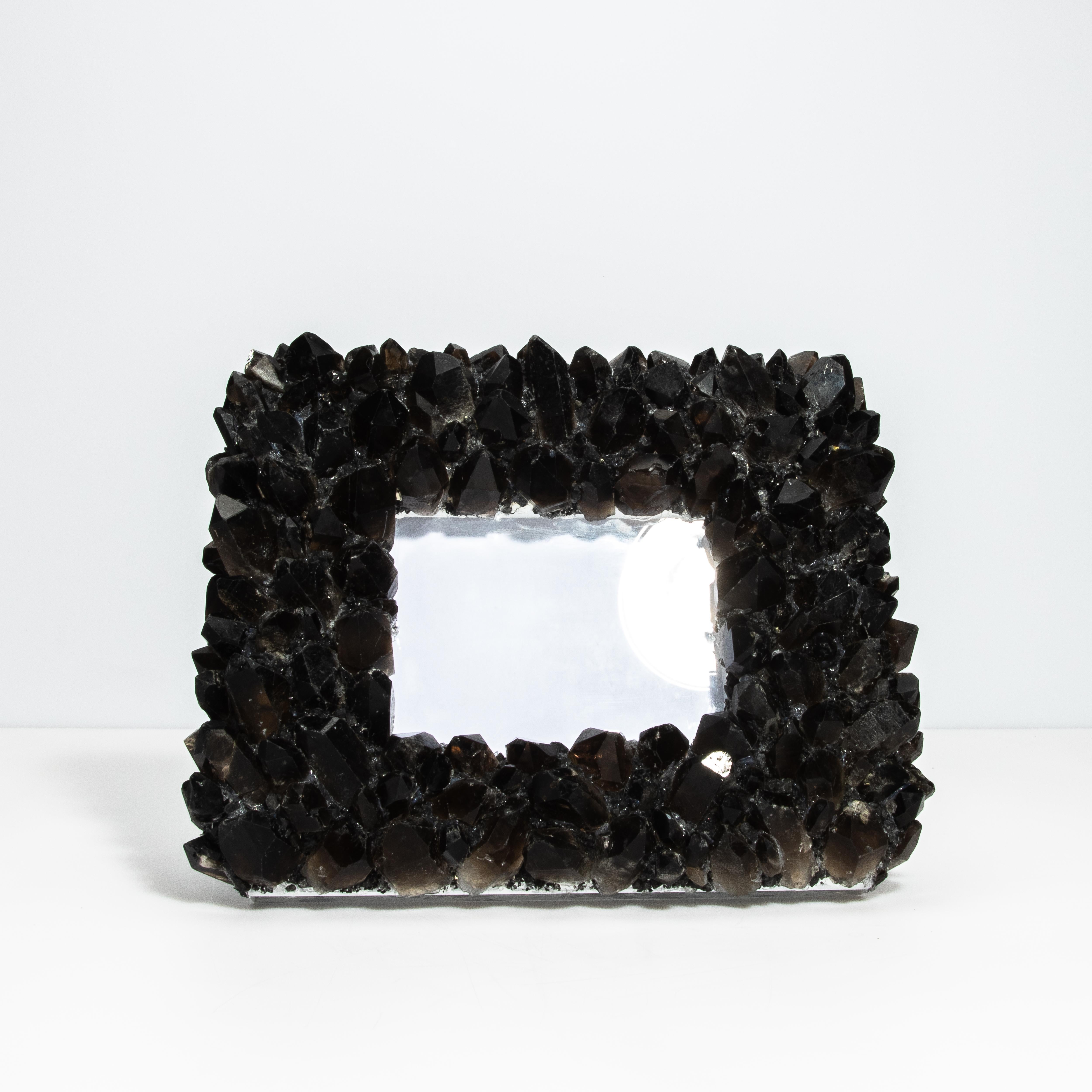 Marco Horizontal Grande en Cuarzo Negro en Nuevo estado para la venta en West Hollywood, CA