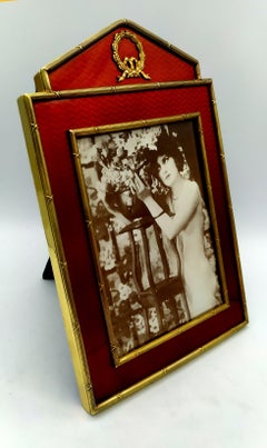 Bild Rahmen aus roter Emaille in Großformat auf Sterlingsilber Salimbeni