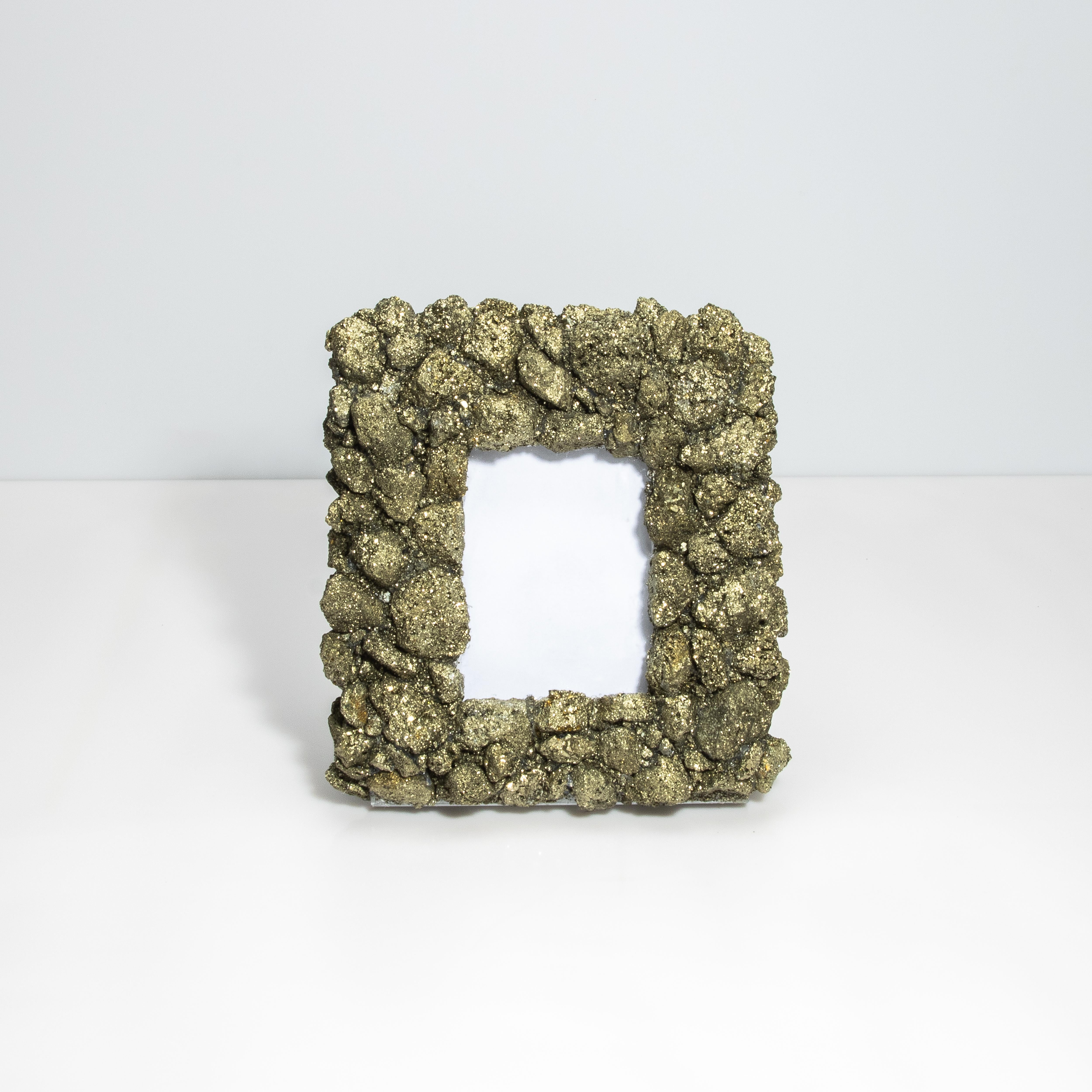 Modern Picture Frame Large Vertical in Pyrite For Sale
