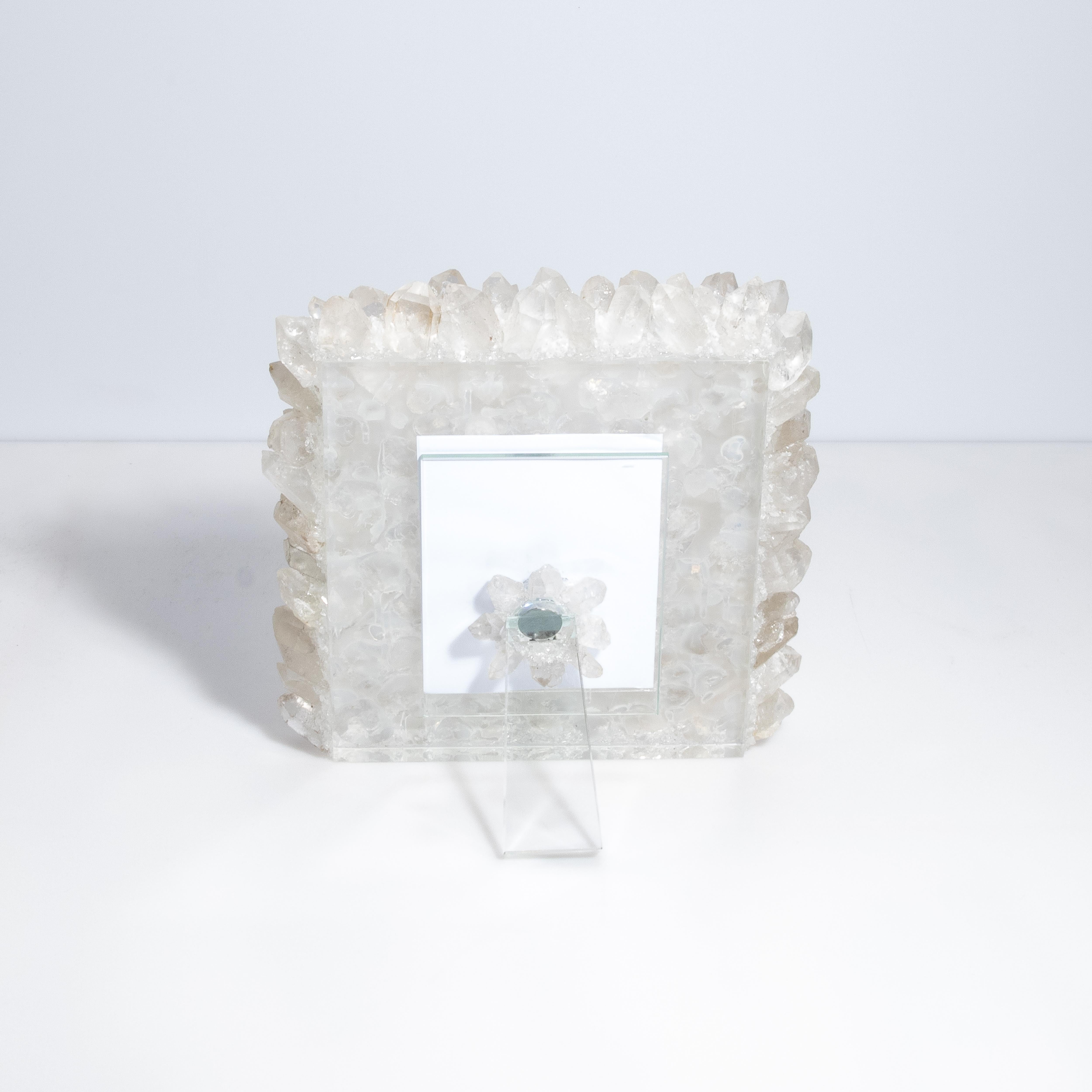 American Picture Frame Large Vertical in White Quartz For Sale