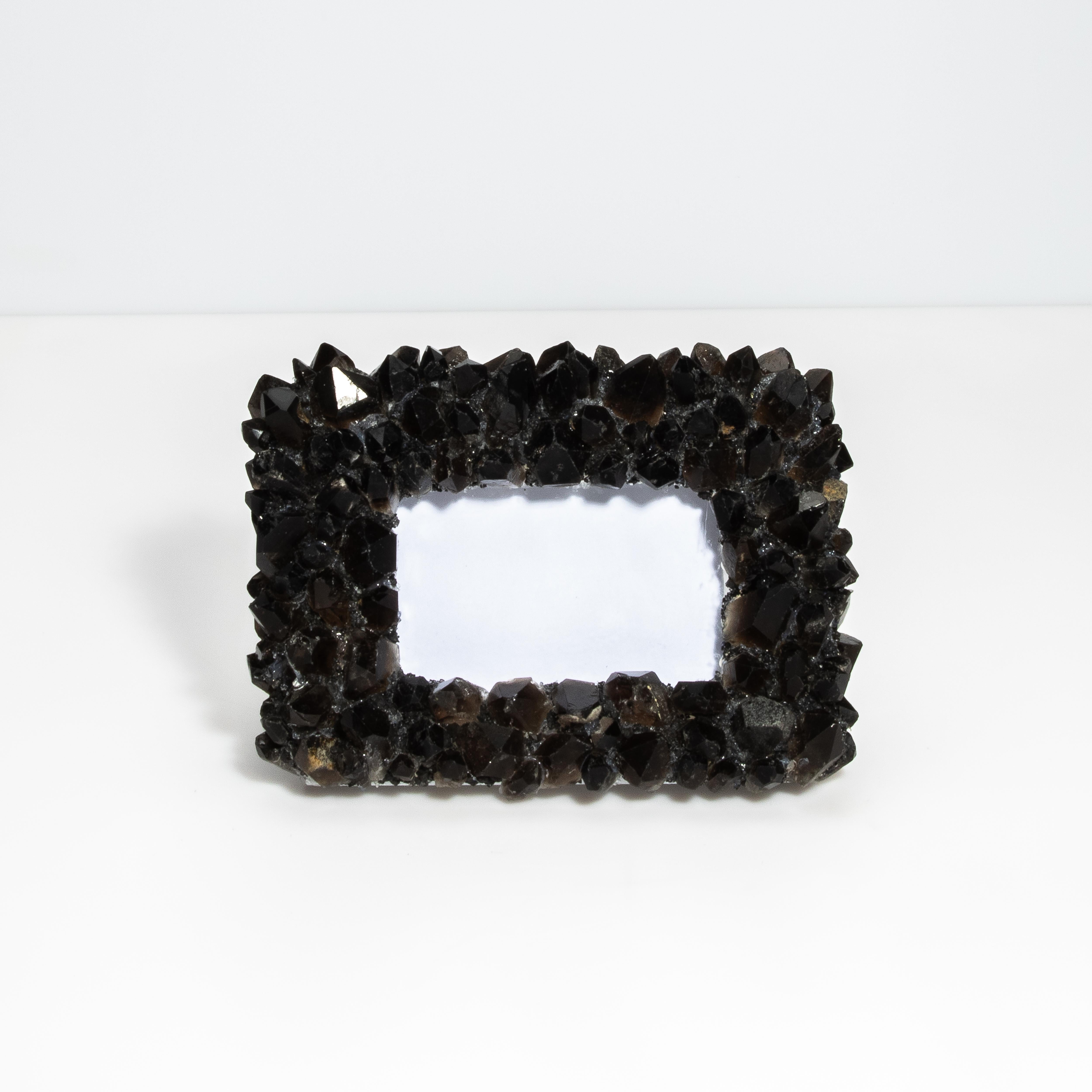 Modern Picture Frame Medium Horizontal in Black Quartz For Sale