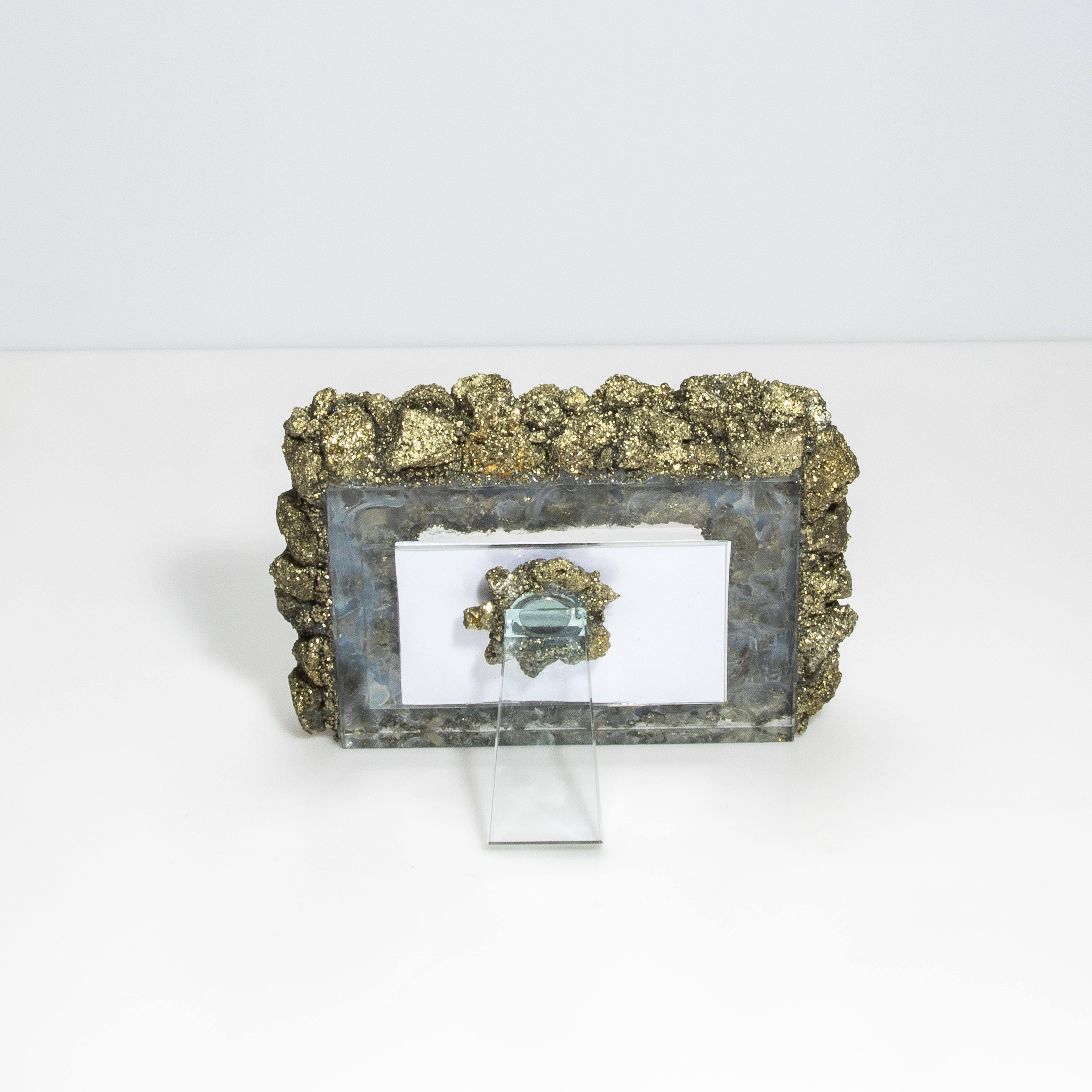 American Picture Frame Medium Horizontal in Pyrite For Sale