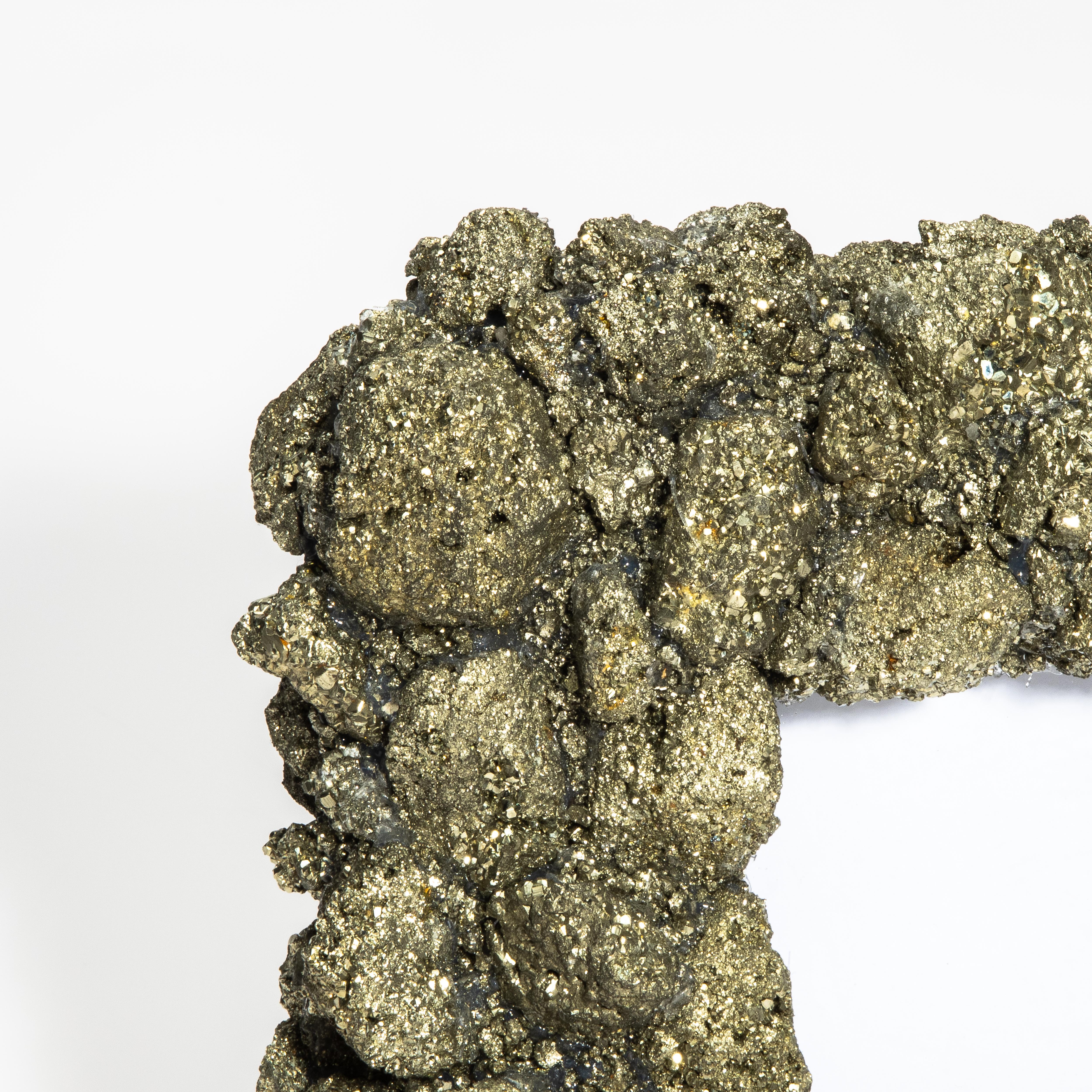 Hand-Crafted Picture Frame Medium Horizontal in Pyrite For Sale