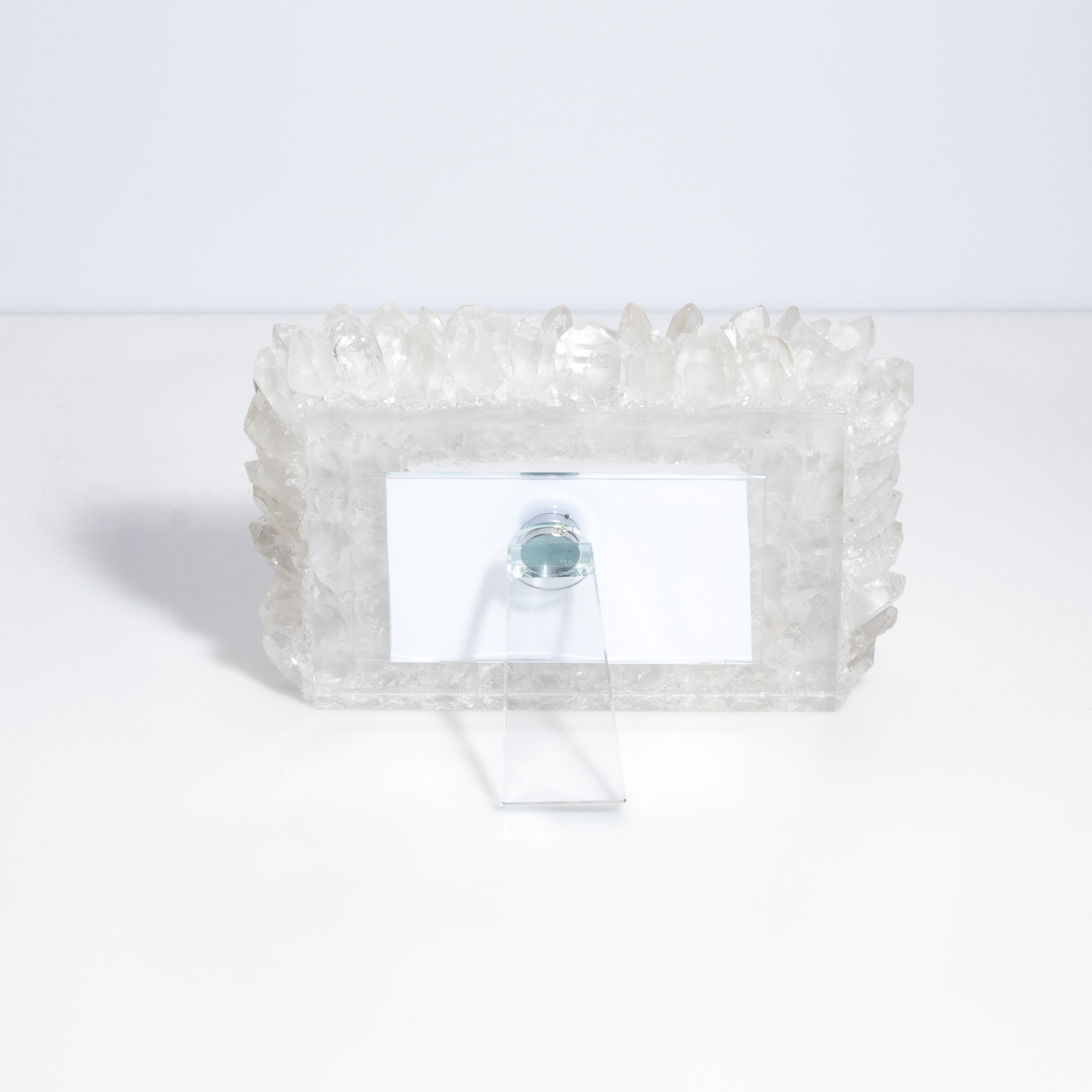 American Picture Frame Medium Horizontal in White Quartz For Sale