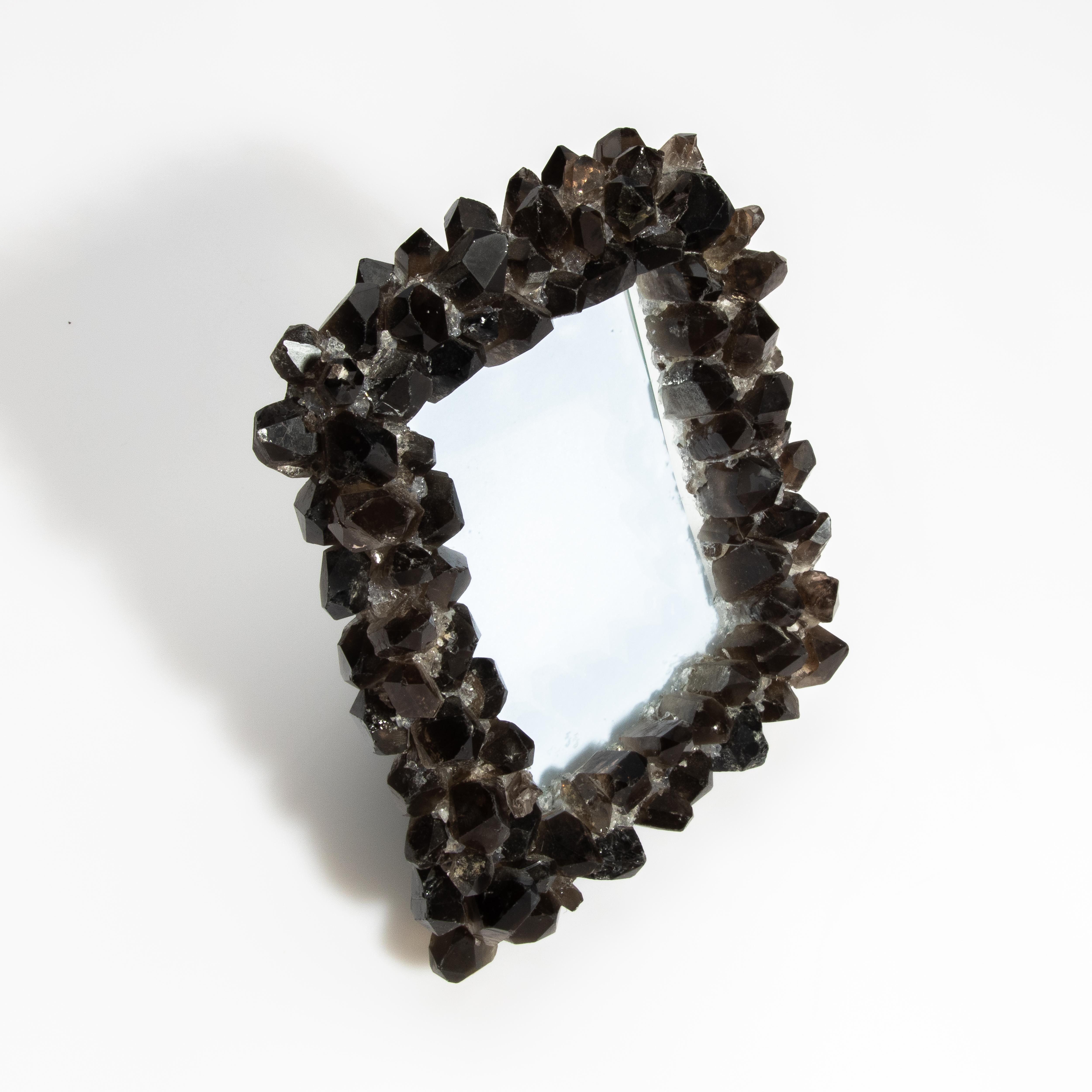 Contemporary Picture Frame Medium Vertical in Smoky Quartz For Sale