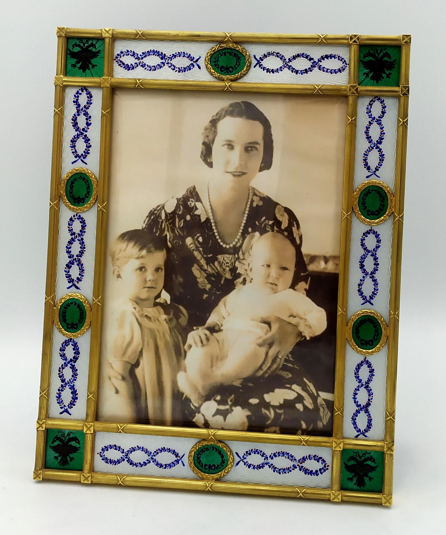 Marco de fotos miniaturas y cenefas en estilo Fabergé del Imperio Ruso Salimbeni Tallado a mano en venta