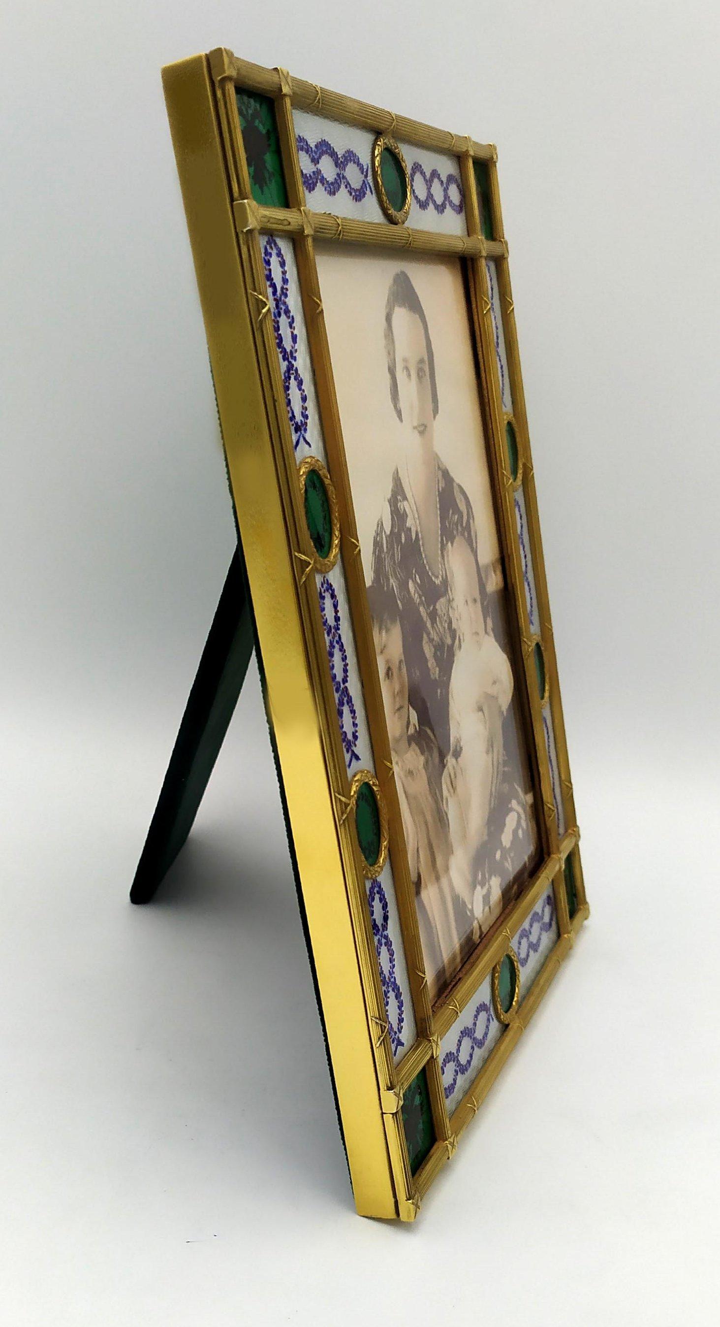 Marco de fotos miniaturas y cenefas en estilo Fabergé del Imperio Ruso Salimbeni en venta 1