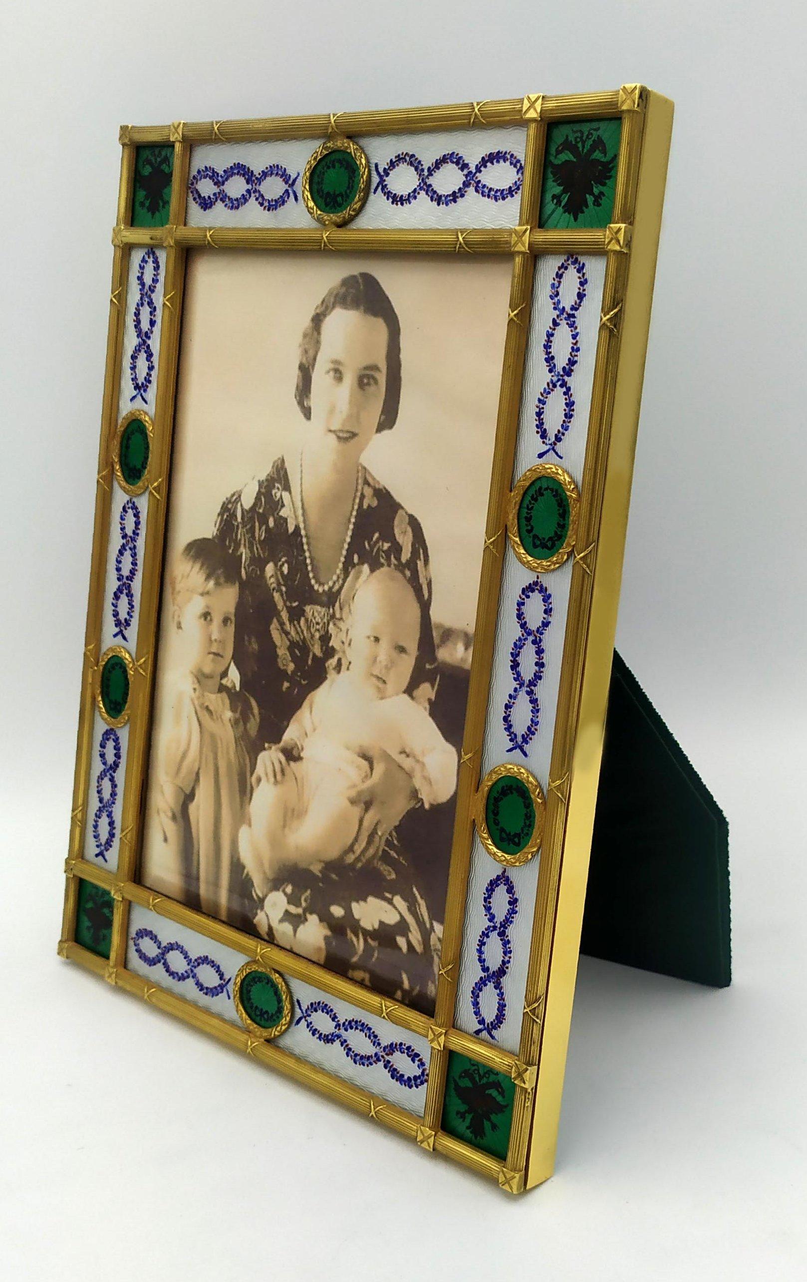 Marco de fotos miniaturas y cenefas en estilo Fabergé del Imperio Ruso Salimbeni en venta 2