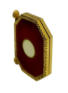 Cadre photo pochette pour 2 photos Argent Sterling Émail Napoléon III Salimbeni