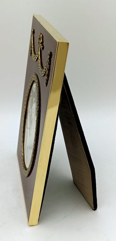 Bilderrahmen Silber Emaille Rot Französisch Reich Napoleon III Stil Salimbeni