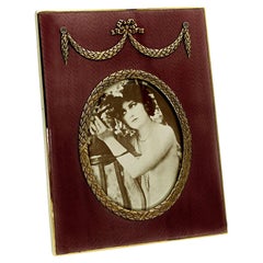 Picture Frame Silver Enamel Red French Empire Napoleon III style Salimbeni