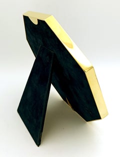 Picture Frame Silver Octagonal Blue Enamel modern contemporary style Salimbeni