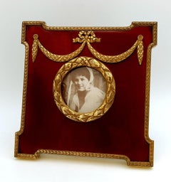 Picture Frame square Sterling Silver Enamel Empire-style friezes Salimbeni