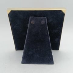 Picture frame squared Green Enamel oval portrait Sterling Silver Salimbeni