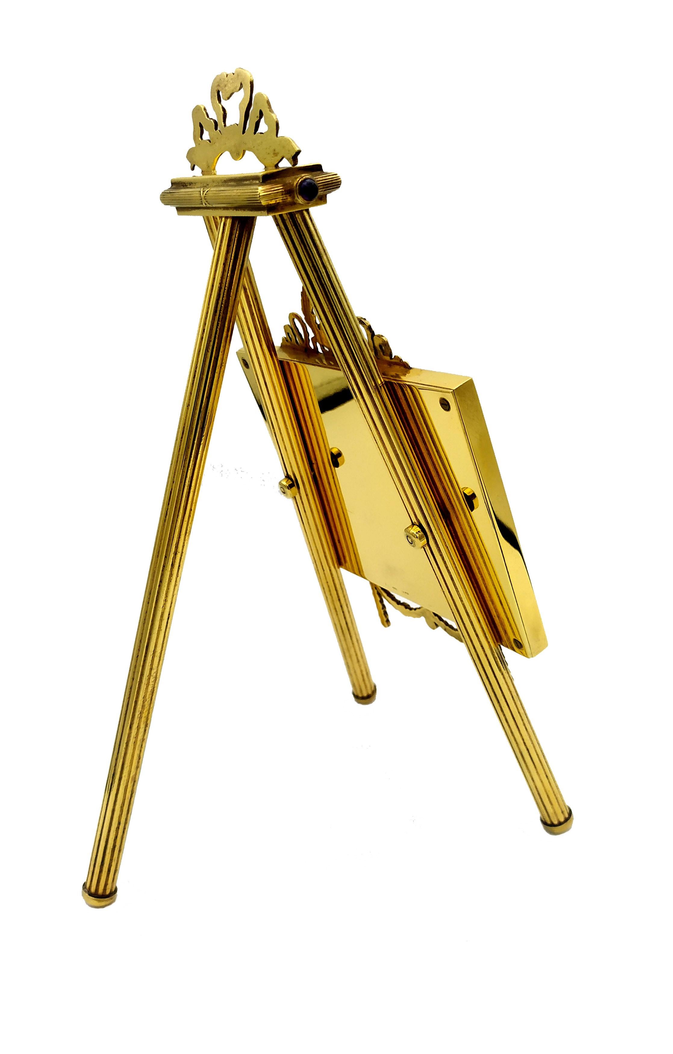 Gold Picture Frame Sterling Silver Enamel Tripod Salimbeni
