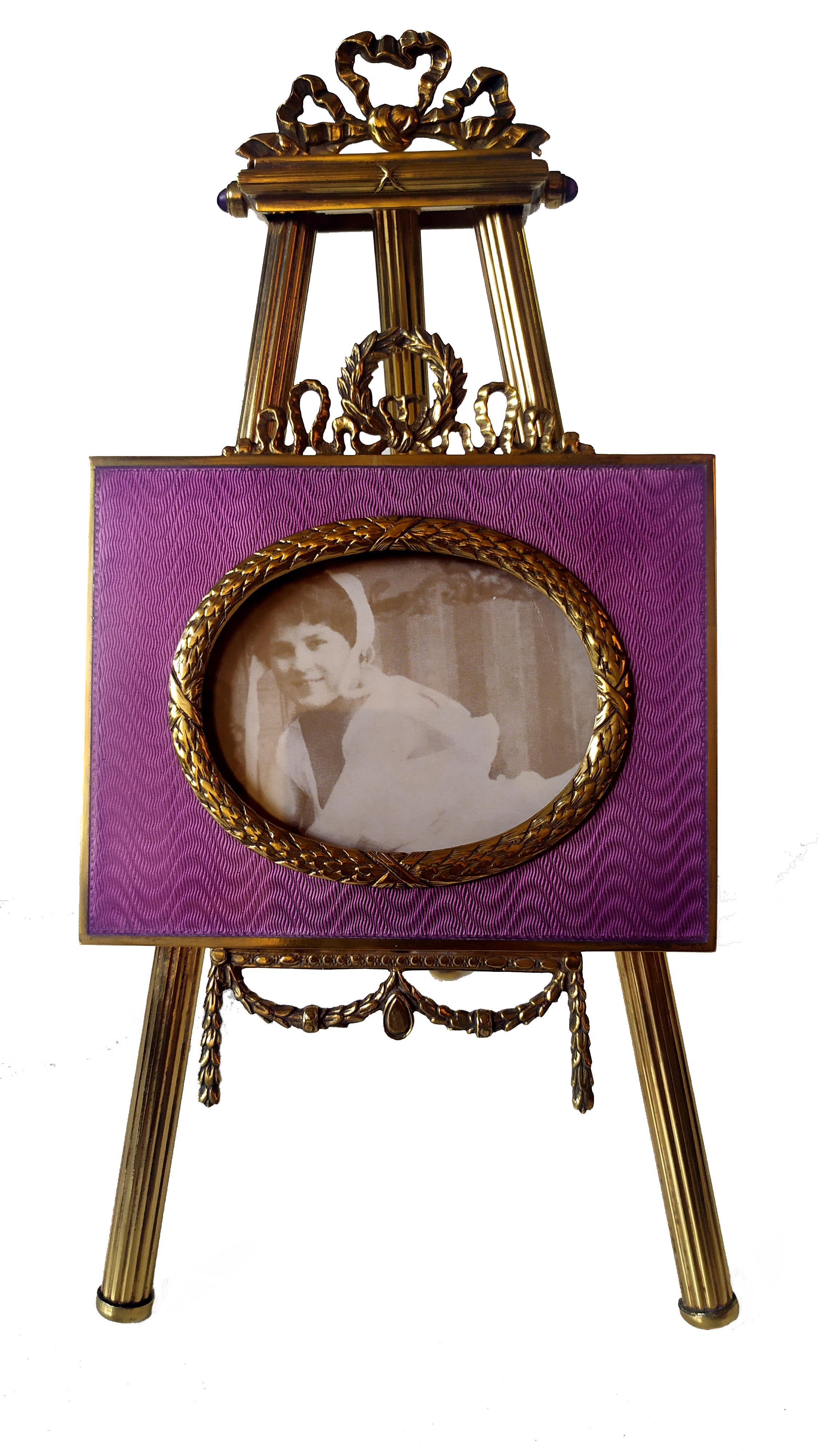 Picture Frame Sterling Silver Enamel Tripod Salimbeni 1