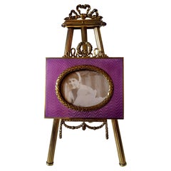 Picture Frame Sterling Silver Enamel Tripod Salimbeni