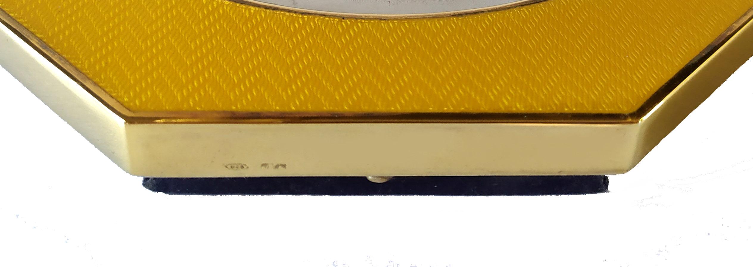 Marco Plata de Ley Octogonal Esmalte Amarillo Salimbeni Oro en venta