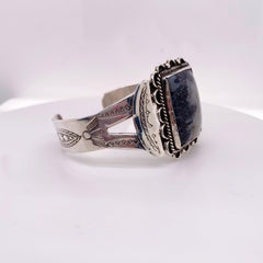 Indisches Jaspis-Manschettenarmband Navajo Handgefertigtes Armband Verstellbares Sterling