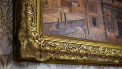 Intarsia Wood Picture, Early 20th Century, European, 54x43 cm