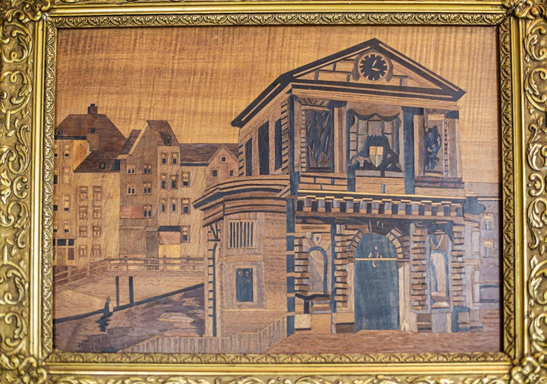 Picture Made of Intarsias, the 1930s-1940s For Sale 3