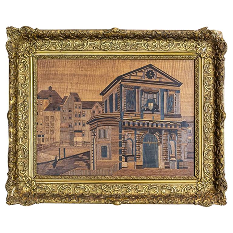 Picture Made of Intarsias, the 1930s-1940s For Sale