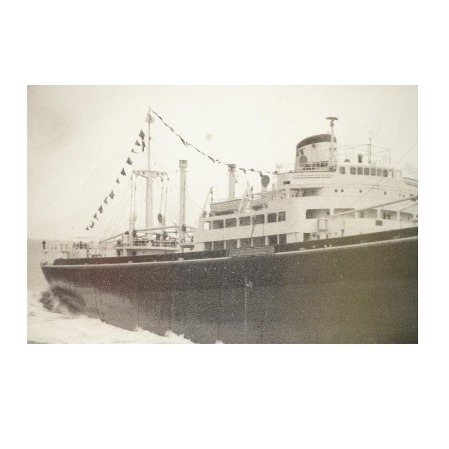 1950 Vintage Pictures Depicting Four Ships Launching  Riva Trigoso Shipyards  For Sale 3