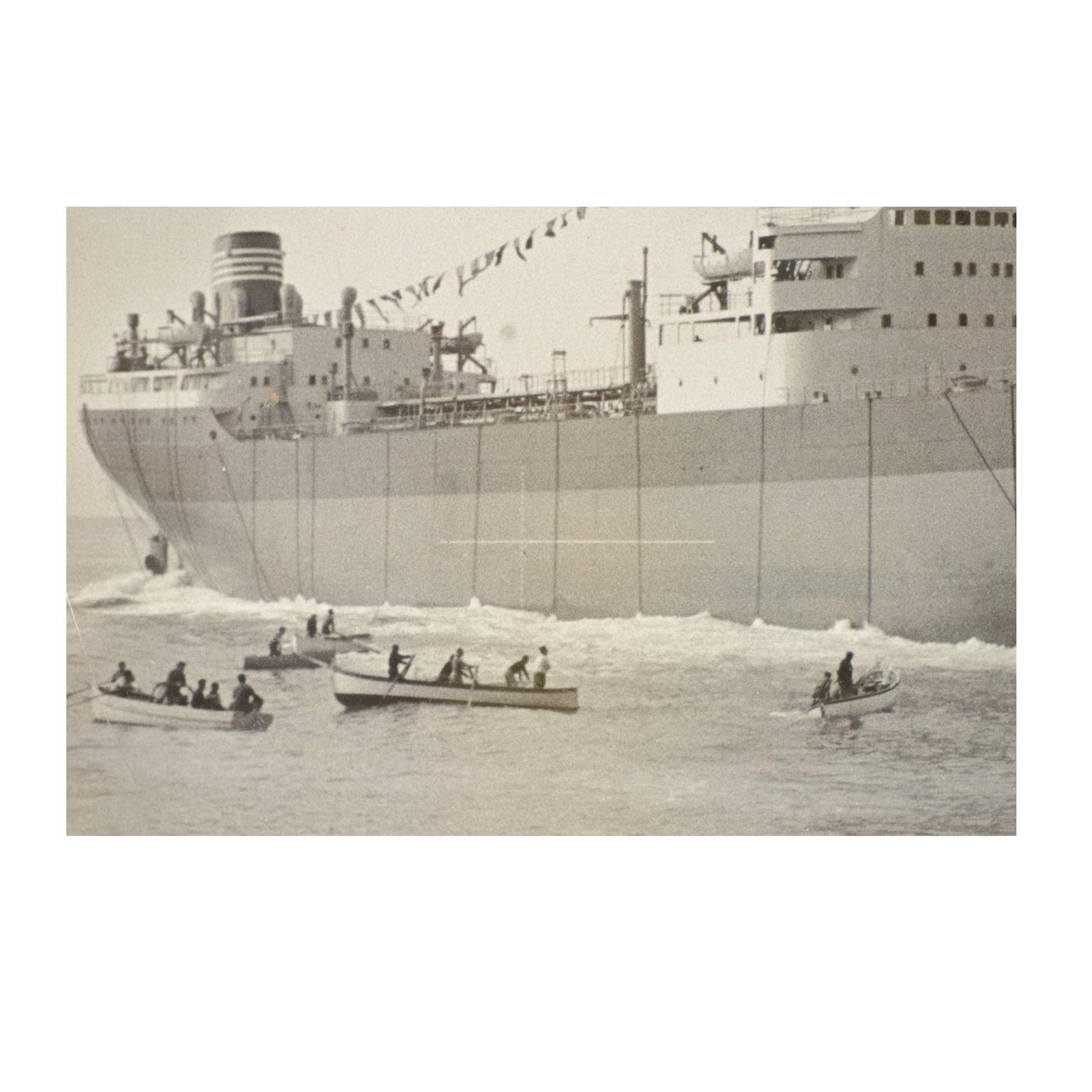 1950 Vintage-Bilder, die vier Schiffe beim Lancieren zeigen  Riva Trigoso-Schmuckkästchen  im Angebot 3