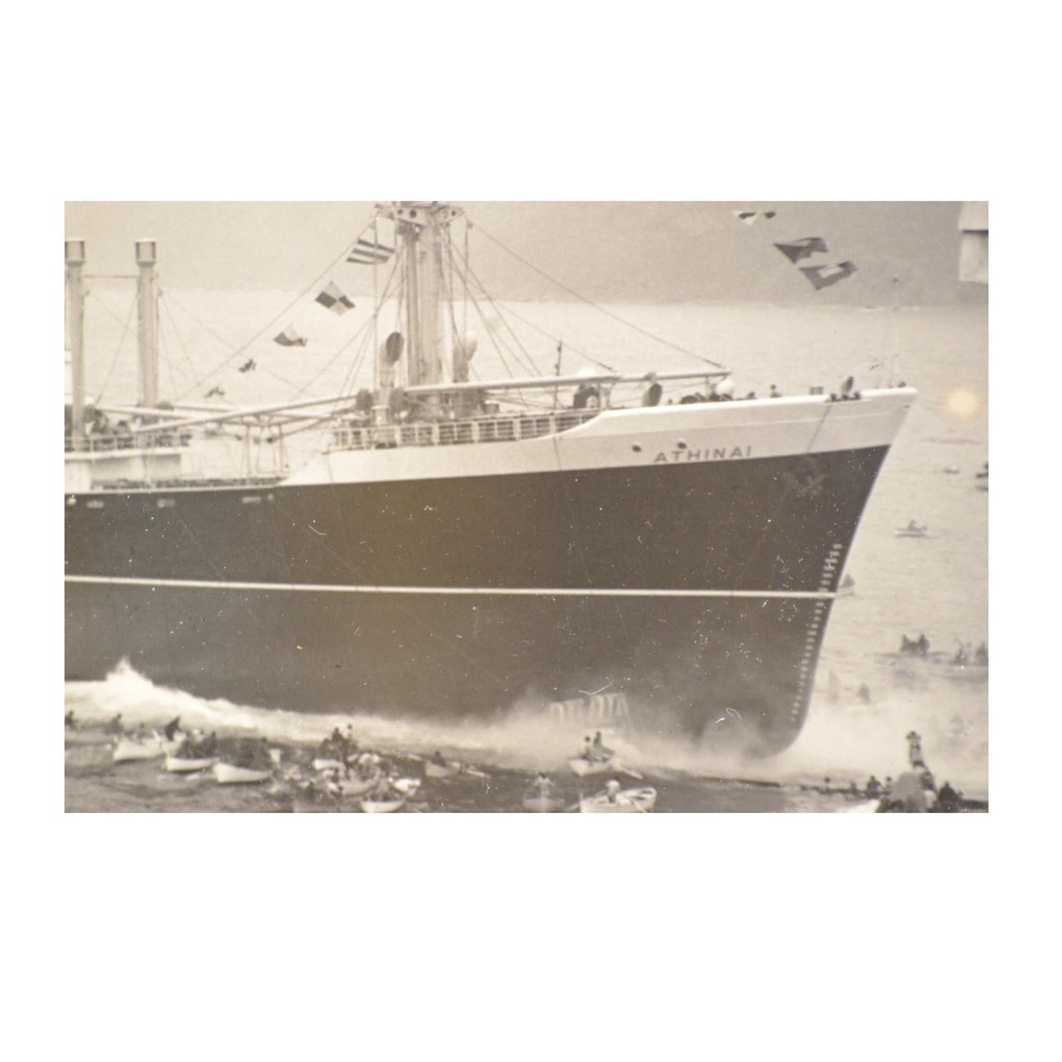 1950 Vintage Pictures Depicting Three Ships Launching  Riva Trigoso Shipyards  For Sale 10