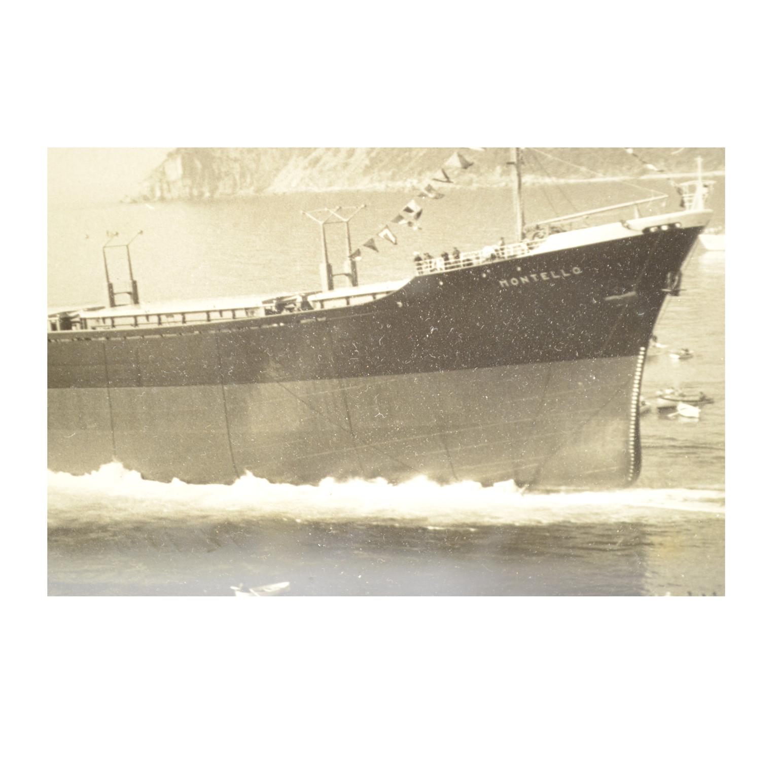 Italian 1950 Vintage Pictures Depicting Three Ships Launching  Riva Trigoso Shipyards  For Sale
