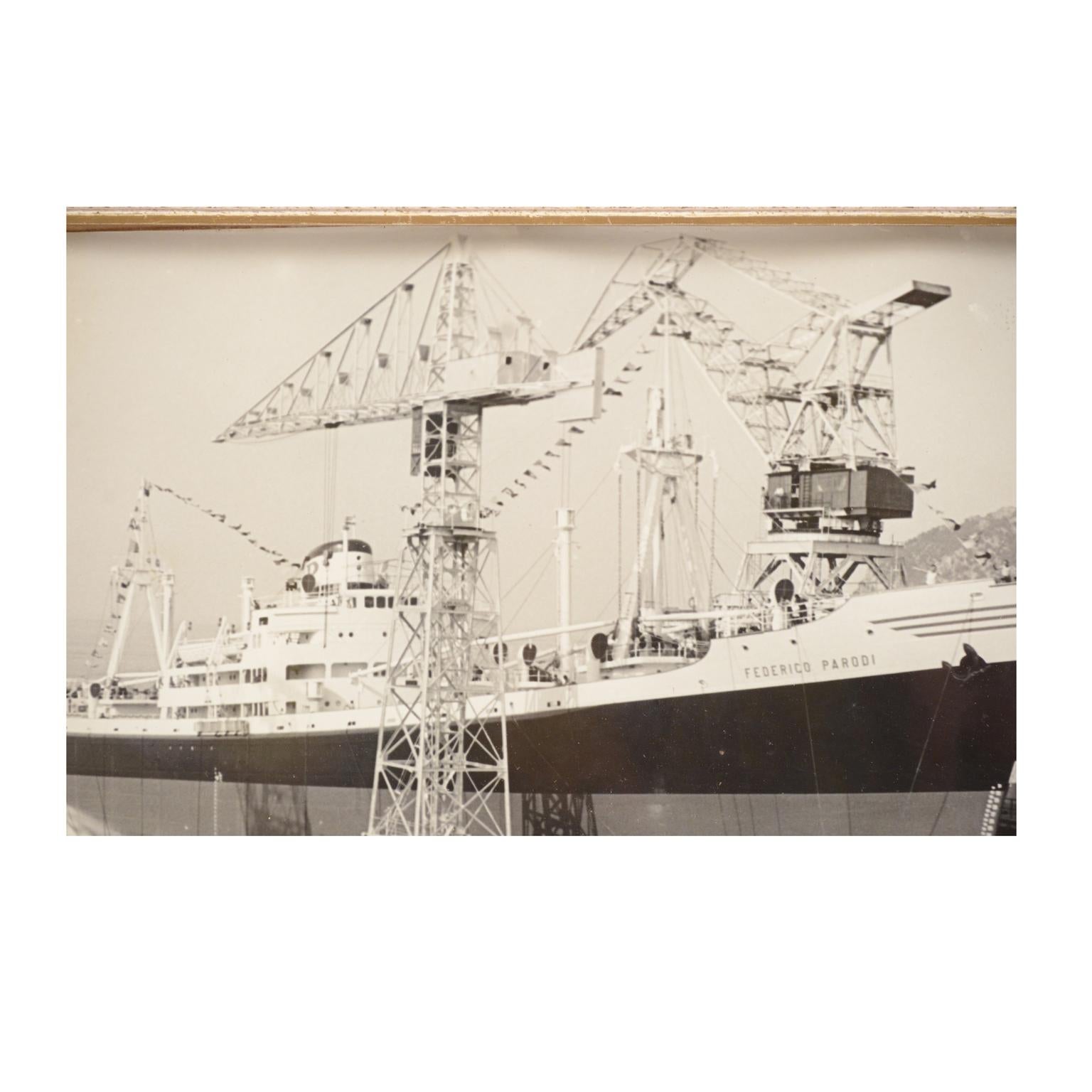 1950 Vintage Pictures Depicting Three Ships Launching  Riva Trigoso Shipyards  For Sale 2