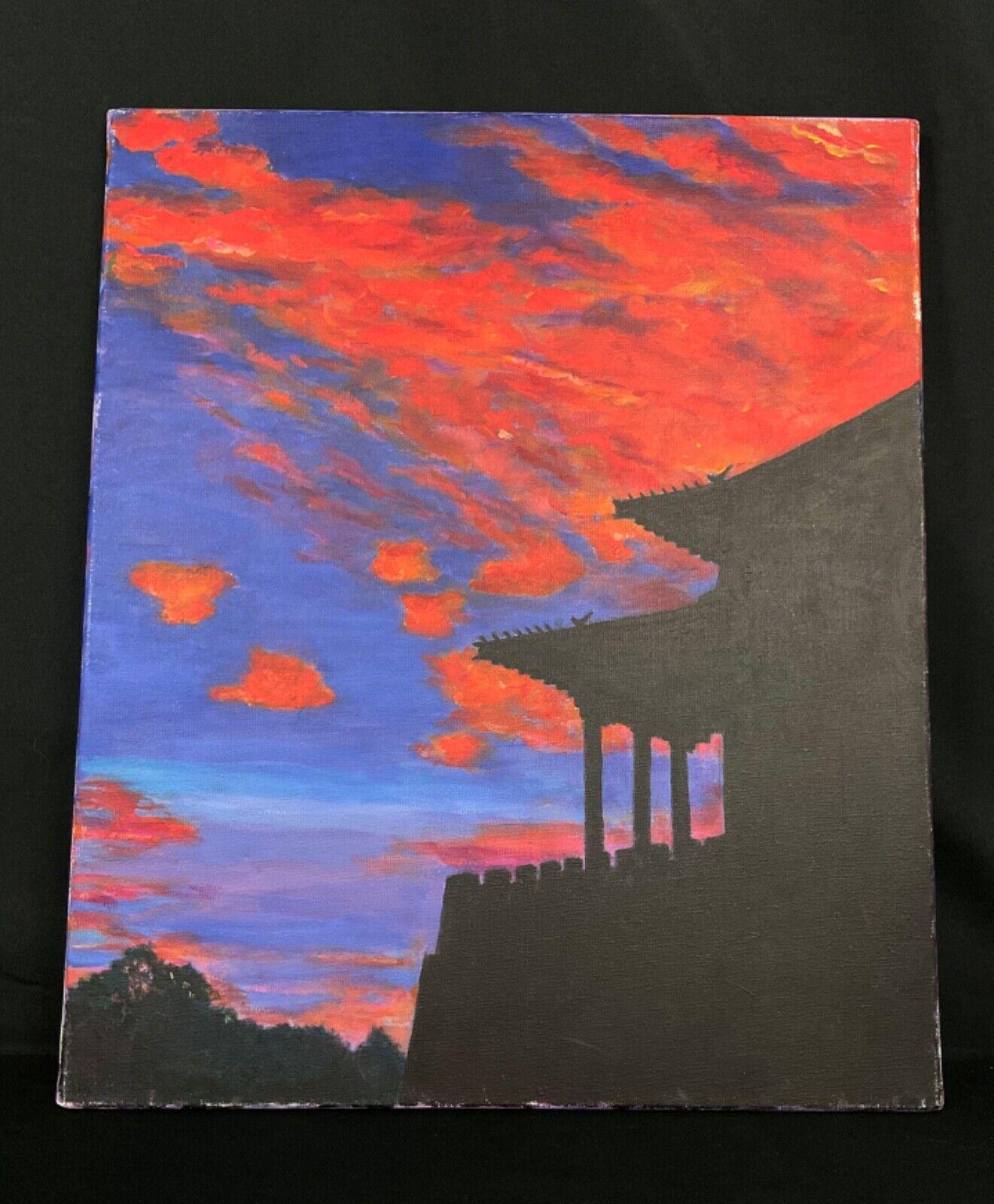 20th Century Picturesque Landscape Acrylic Painting by J. Boving – Mâconnais Artist - 2Y561 For Sale