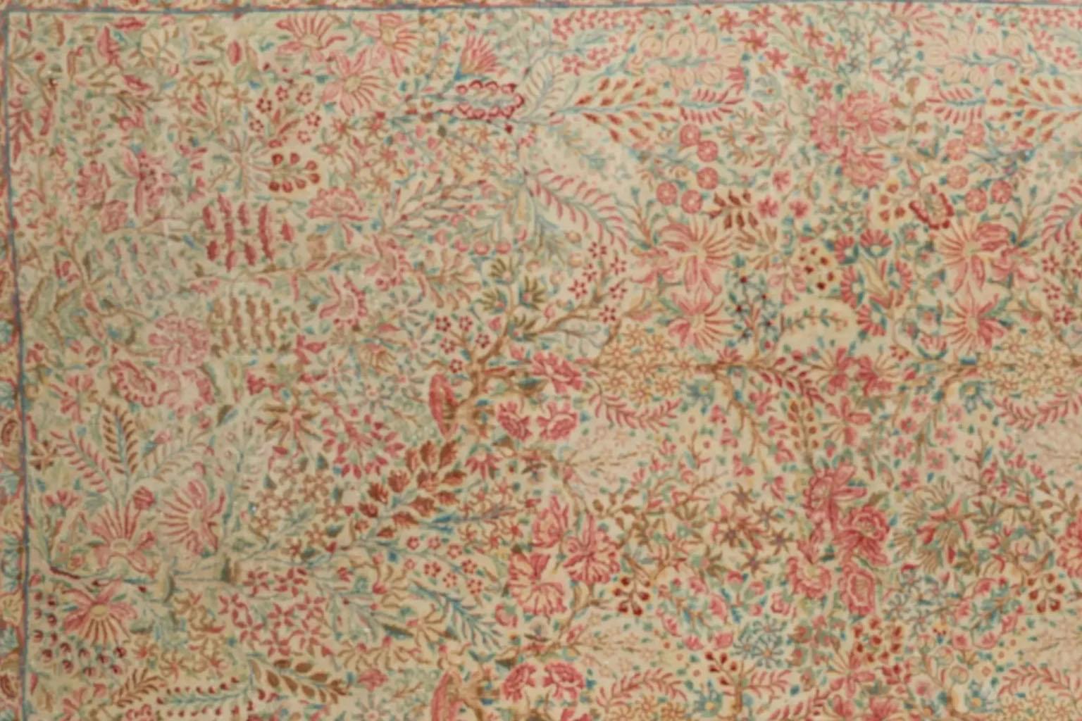 Laine Tapis persan pittoresque - Kreman Style en vente