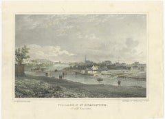 Picturesque View of the Village of St. Hyacinthe, Quebec: Lithograph c.1830