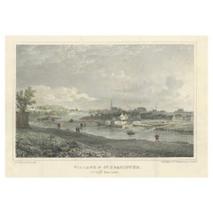 Picturesque View of the Village of St. Hyacinthe, Quebec: Lithographie um 1830