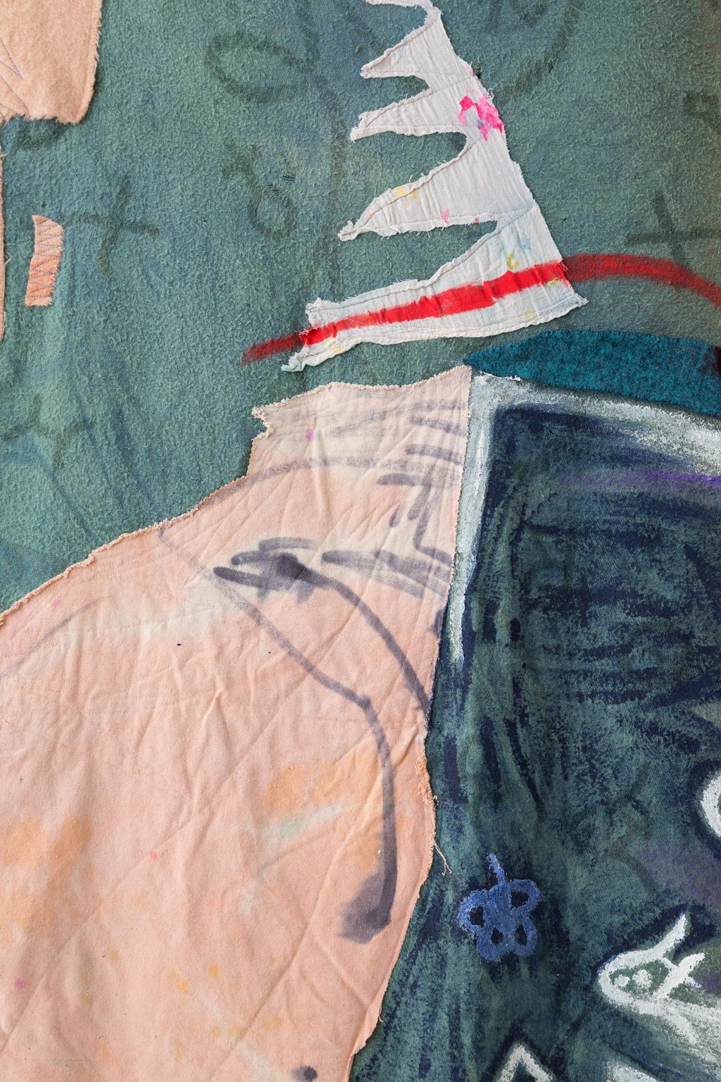 'Gráfico de tarta' Pintura de edredón Tapiz de lana Arte textil, en stock Siglo XXI y contemporáneo en venta