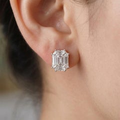 Pie Cut Diamond 14k Yellow Gold Push Back Stud Earrings Fine Jewelry