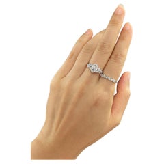 Pie Cut Diamond Ring, Illusion Diamond Ring, Oval Diamond Ring, Unique Engagemen
