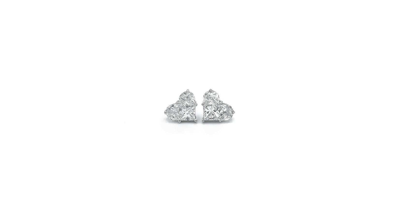 pie cut diamond earrings
