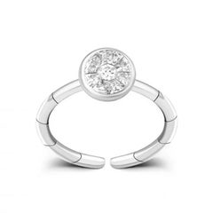 Pie Cut Round Shape Diamond White Gold Exclusive Ring for Her