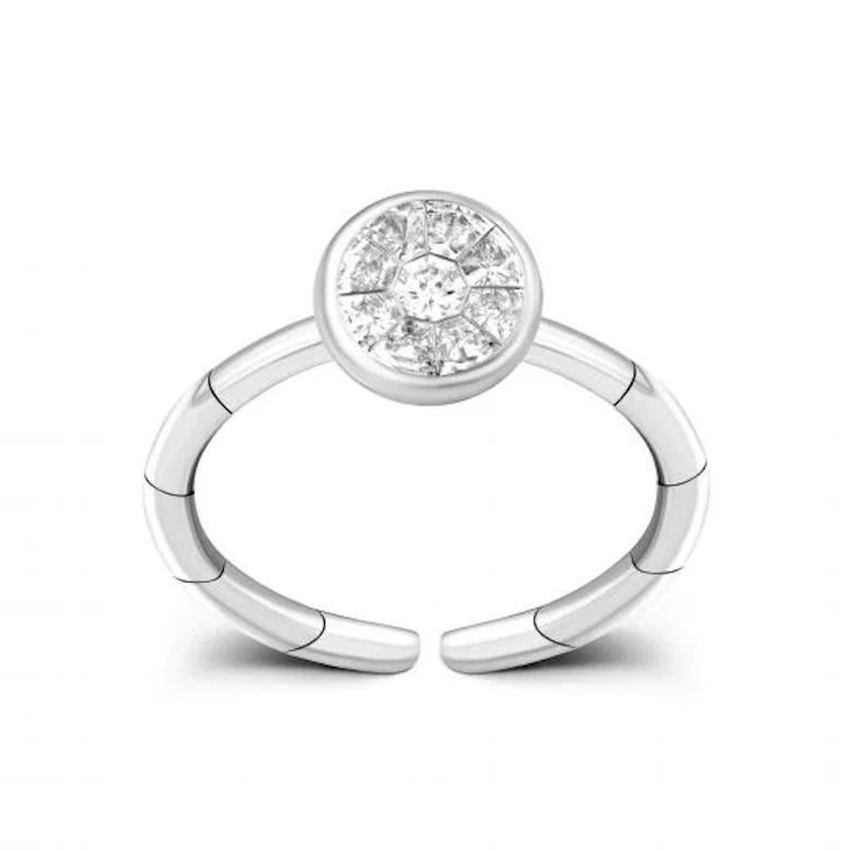 Pie Cut Round Shape Diamond Gelbgold Exklusiver Ring für Sie (Antiker Kissenschliff) im Angebot