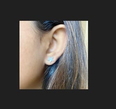 Pie-Cut Star Diamond Prong Set Simple Earring