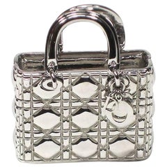 Piéce Collectible Iconic Lady Dior Bag Make-up Mirror and Pill box