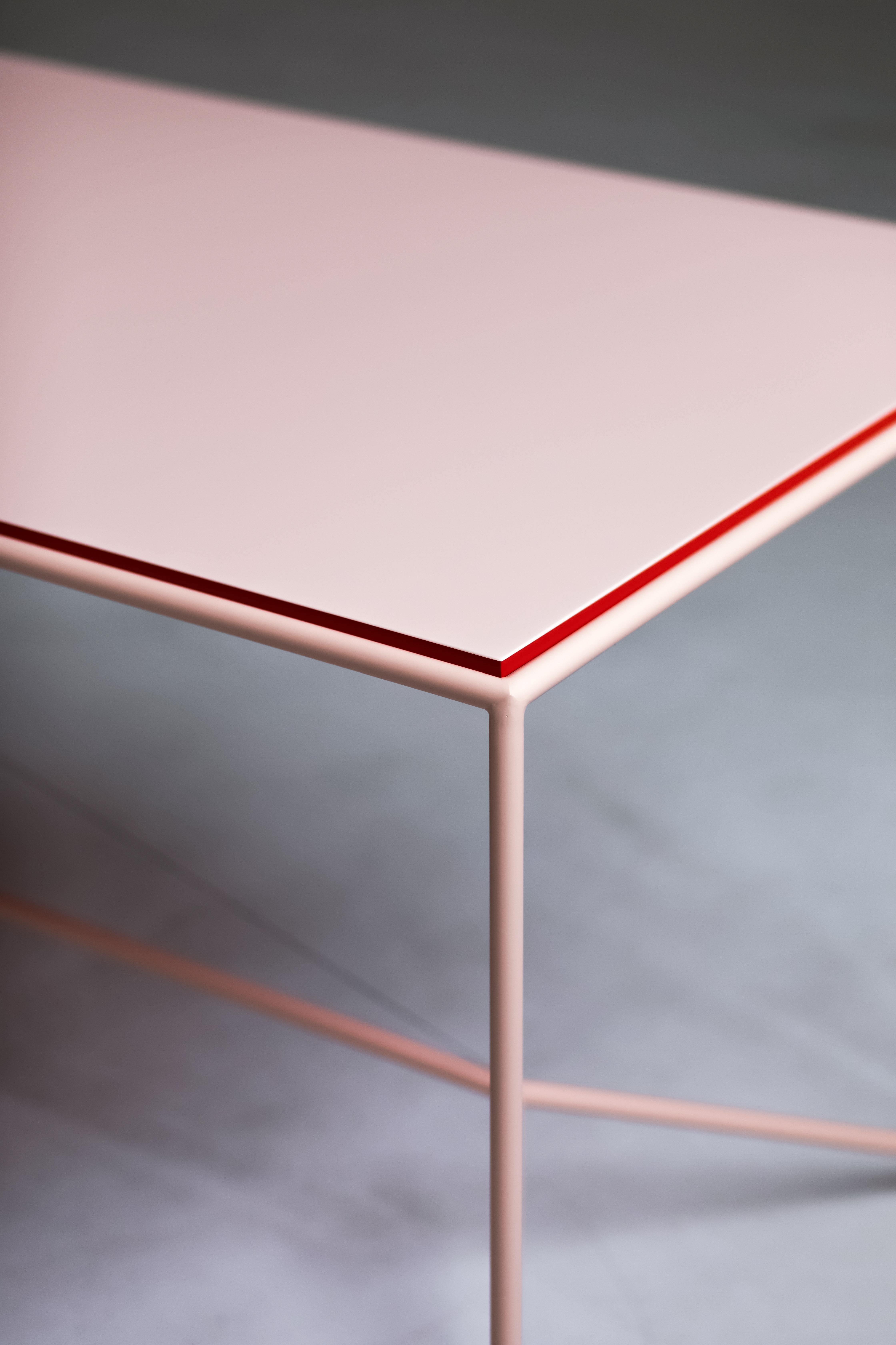 Piece Large Pink and Red Table by Maria Scarpulla 3