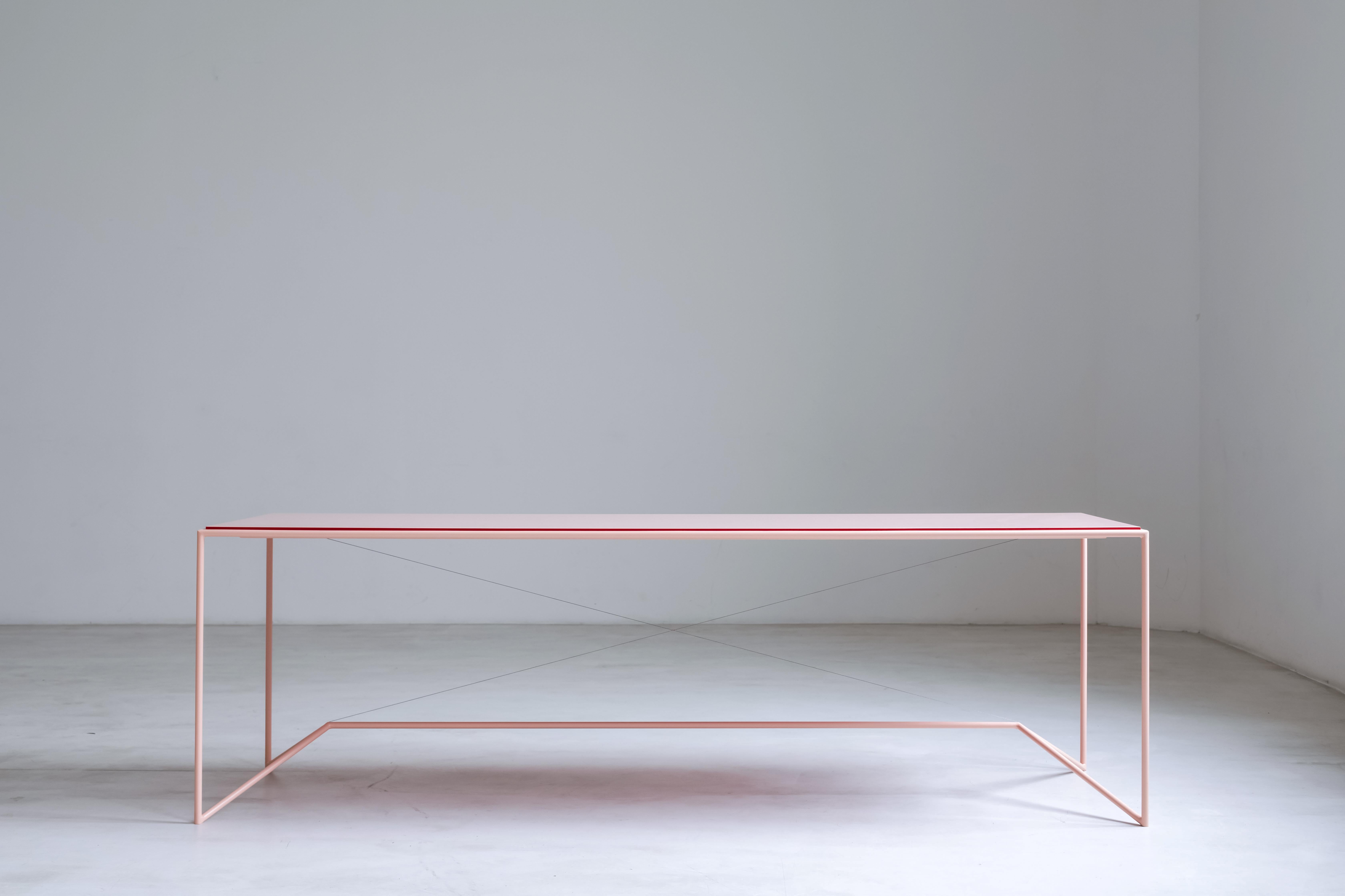 Post-Modern Piece Large Pink and Red Table by Maria Scarpulla