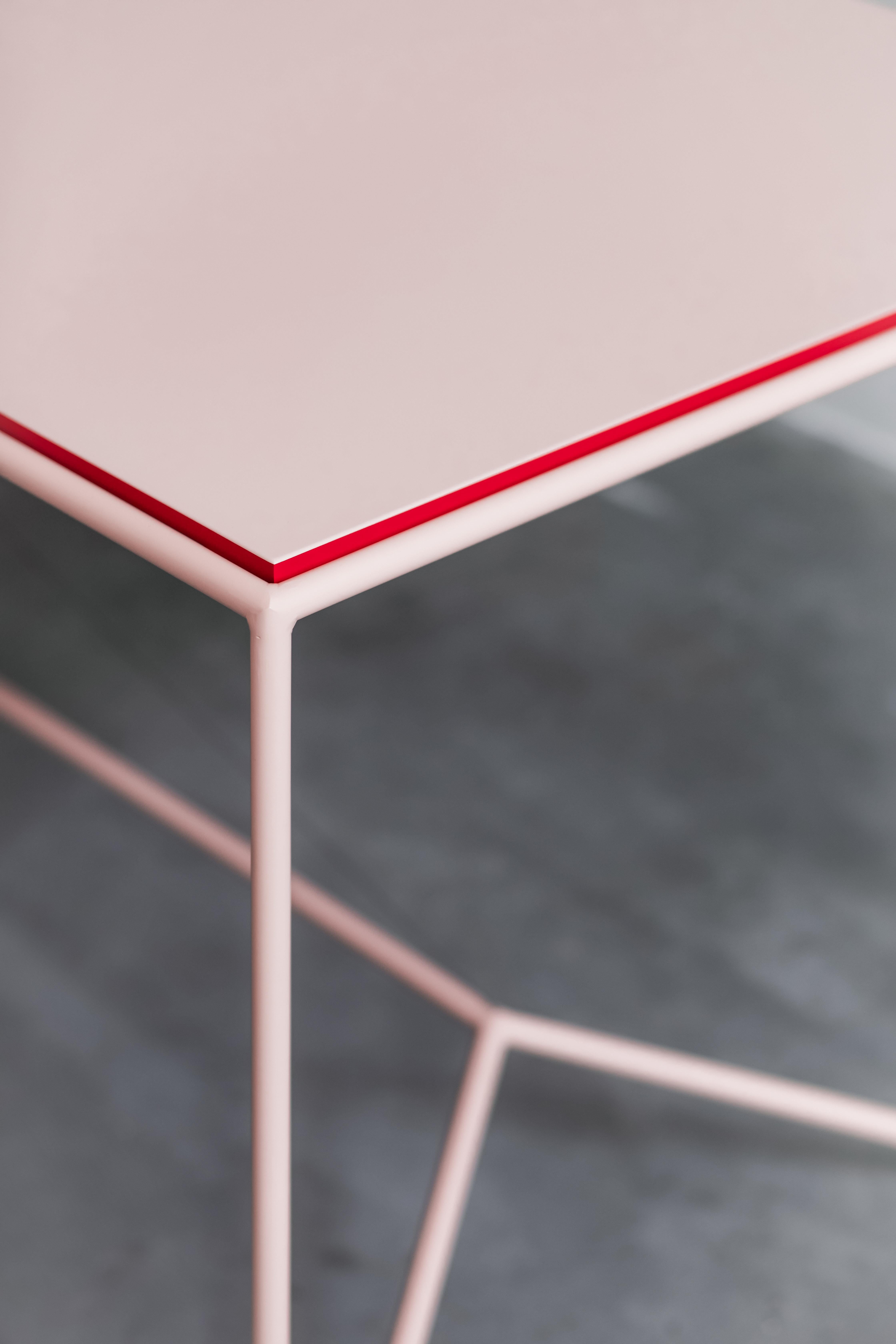 Piece Large Pink and Red Table by Maria Scarpulla 2