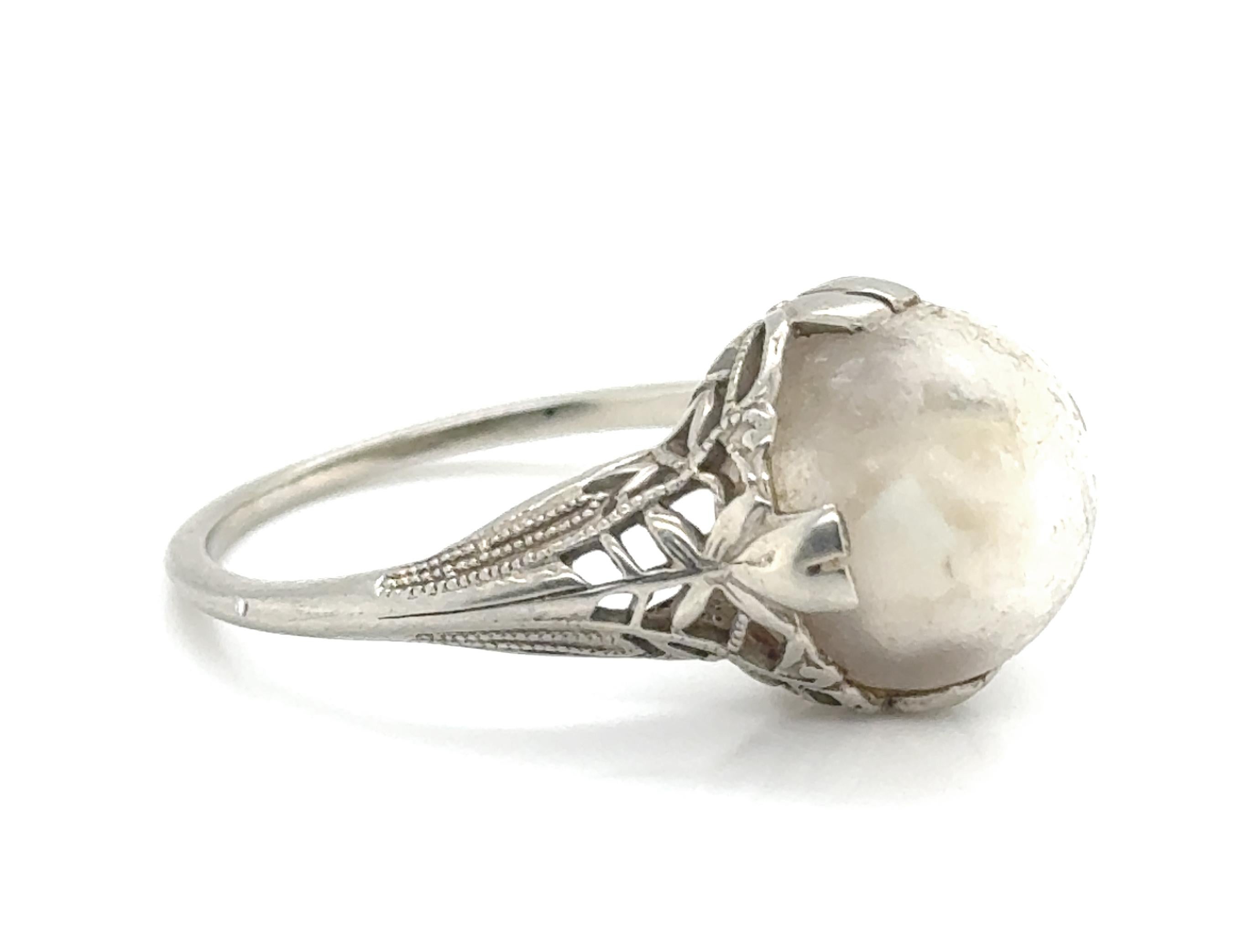 vintage crystal ball ring