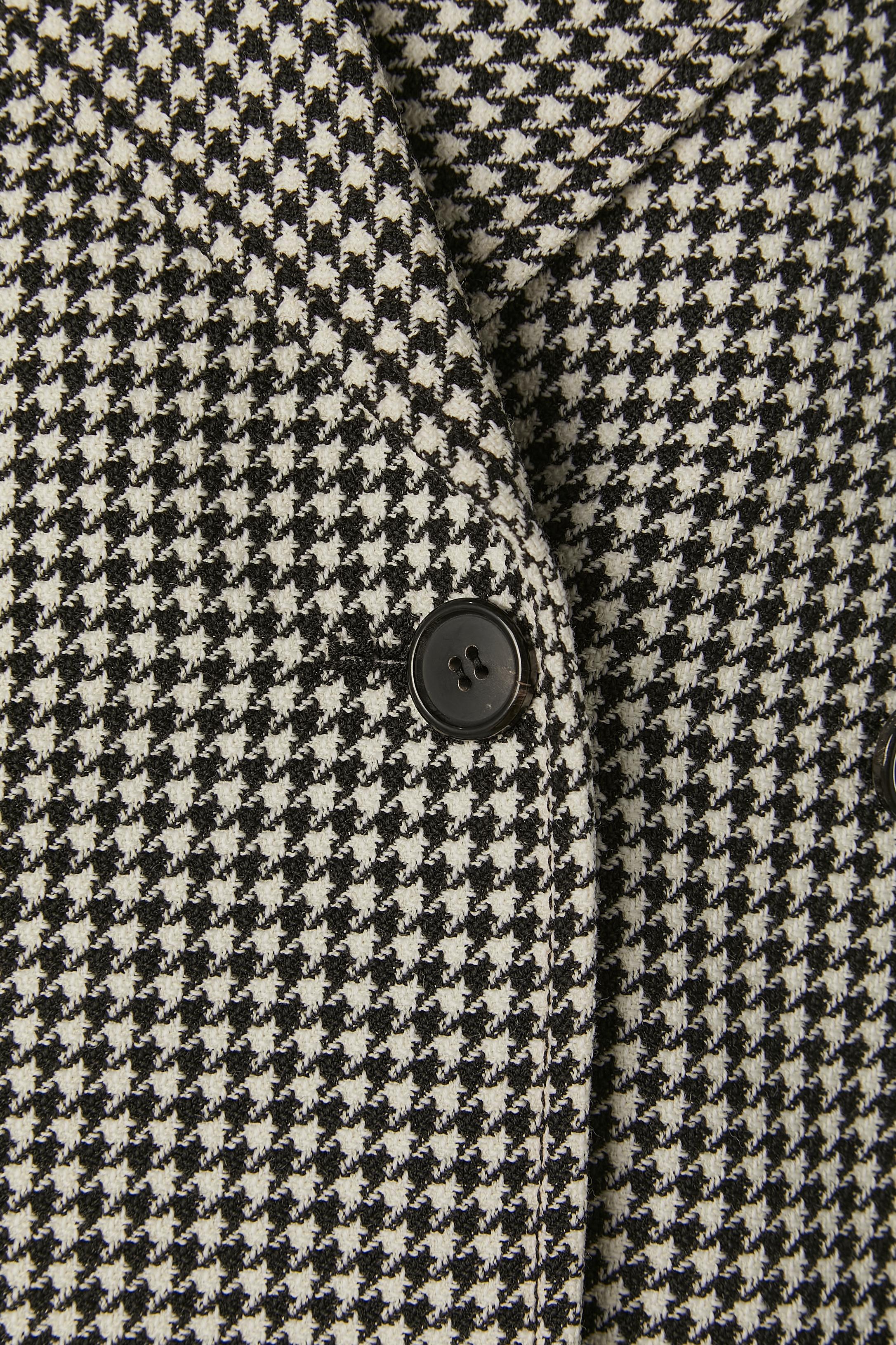 Pied de poule double-breasted jacket with quilted vest underneath CHRISTIAN DIOR Negro en venta