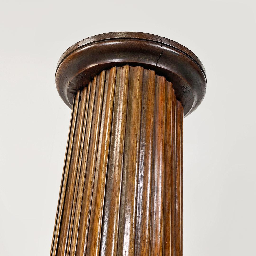 Wood Pedestal or column display stand, wooden, early 1900s For Sale
